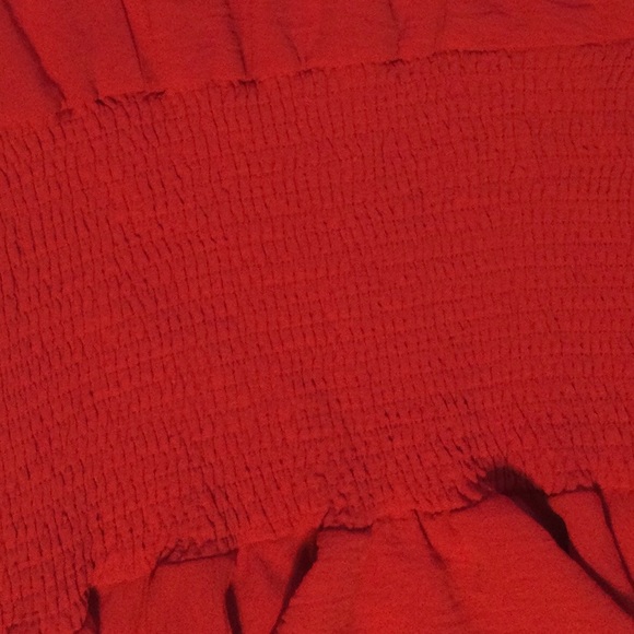 Miss Behave Girls Size 16 Red “Selena” High Neck Smock Ruffle Dress - Picture 7 of 9